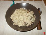 Risotto funghi e salsiccia