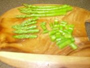 taglio asparagi scottati