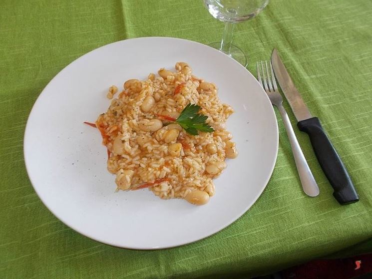 Il risotto con i fagioli