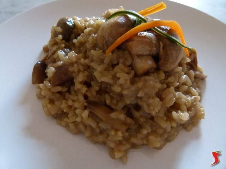 Risotto con i funghi  champignon