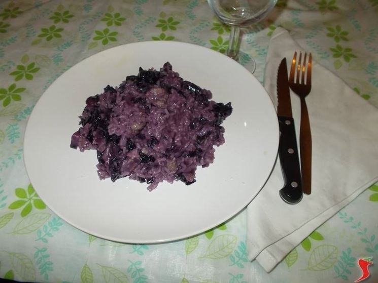 Il risotto salsiccia e radicchio