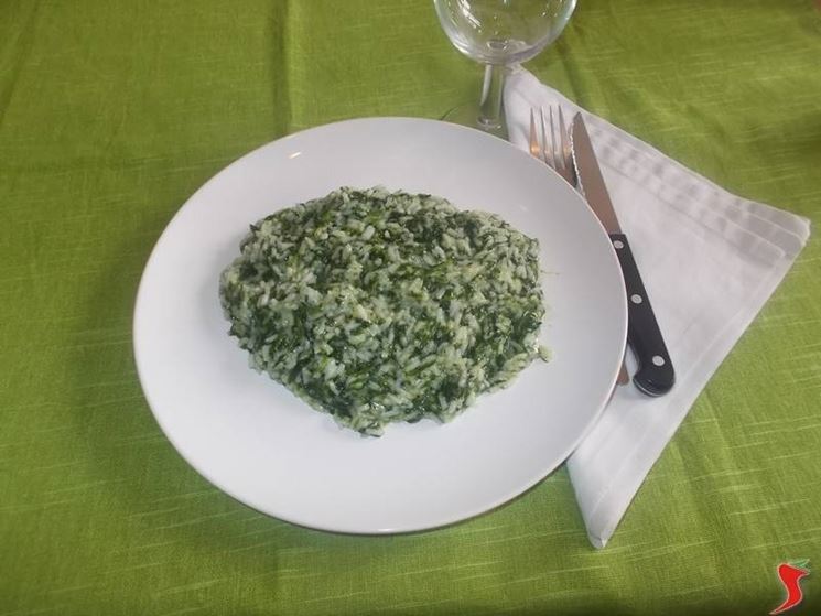 Il risotto con gli spinaci