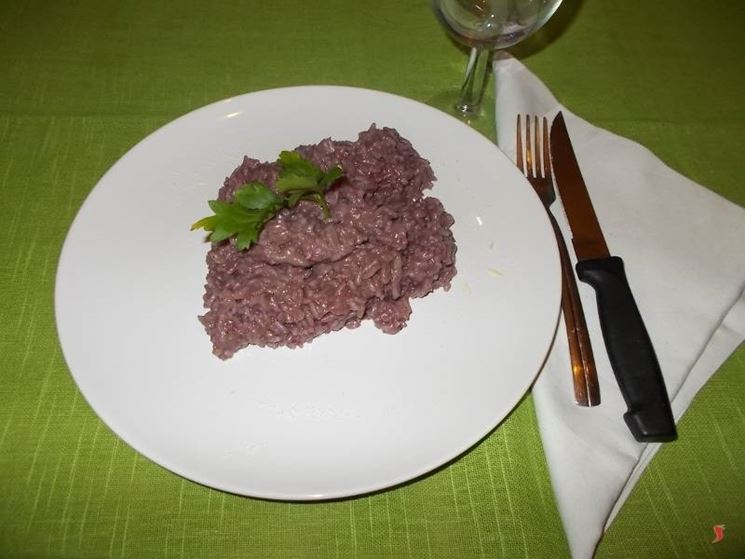 Il risotto al vino rosso