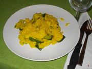 Il risotto con le zucchine e lo zafferano