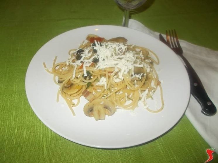 Gli spaghetti alla boscaiola