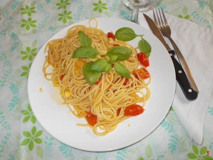Gli spaghetti pomodoro e basilico