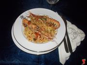 Le tagliatelle agli scampi