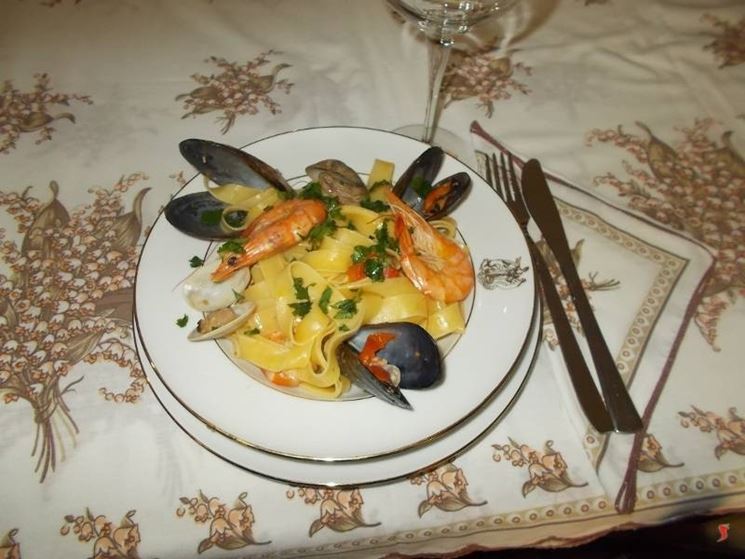 Le tagliatelle allo scoglio