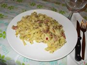 Le tagliatelle al prosciutto