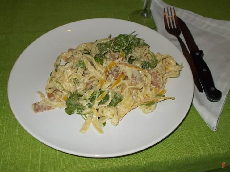 Le tagliatelle con la rucola