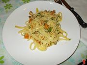 Le tagliatelle con il salmone affumicato