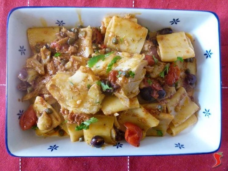 pasta con il baccal alla puttanesca