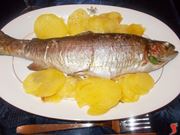 trota salmonata al forno con patate