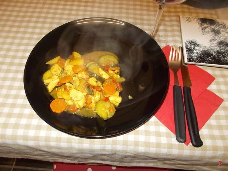 Il petto di pollo al curry
