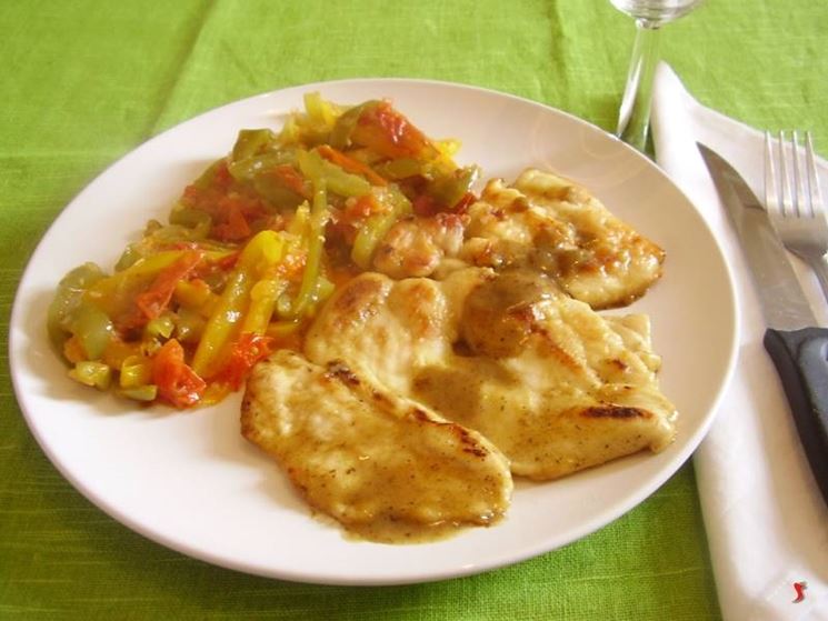 petto di pollo con peperoni