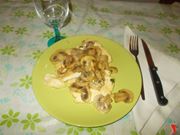 Le scaloppine di pollo ai funghi