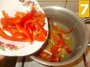 Cottura dei peperoni e della carne