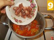 Cottura dei peperoni e della carne