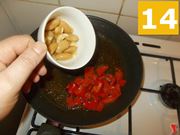Terminare la cottura dei peperoni