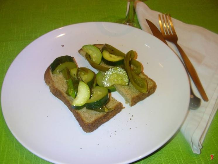 I peperoni con le zucchine