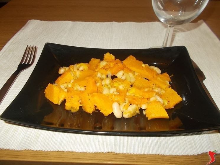 La zucca con i fagioli