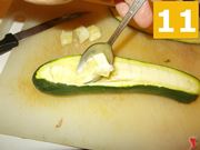 Svuotare le zucchine