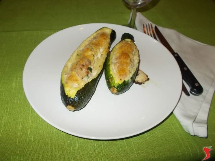 Le zucchine ripiene di carne